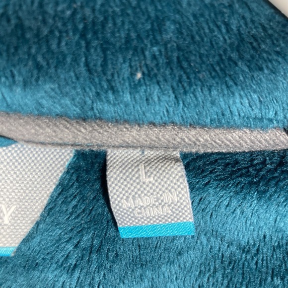 Free Country Jacket Women's Large Teal Medium Weight Lined Full Zip Missing Hood - Picture 10 of 15